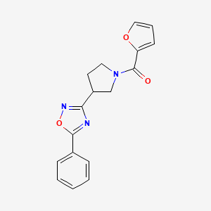 Furan-2-yl(3-(5-phenyl-1,2,4-oxadiazol-3-yl)pyrrolidin-1-yl)methanone
