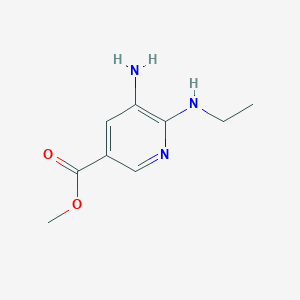 molecular formula C9H13N3O2 B2421184 5-氨基-6-(乙氨基)吡啶-3-羧酸甲酯 CAS No. 1820674-18-7