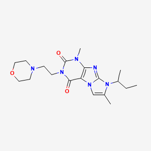 8-(sec-butyl)-1,7-dimethyl-3-(2-morpholinoethyl)-1H-imidazo[2,1-f]purine-2,4(3H,8H)-dione
