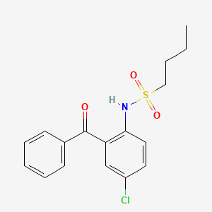 molecular formula C17H18ClNO3S B2421187 N-(2-苯甲酰-4-氯苯基)丁烷-1-磺酰胺 CAS No. 392305-35-0