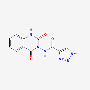 molecular formula C12H10N6O3 B2421191 N-(2,4-Dioxo-1H-quinazolin-3-yl)-1-methyltriazole-4-carboxamide CAS No. 2319895-63-9