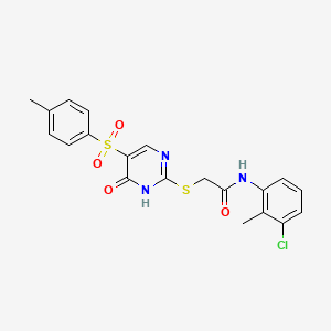 N-(3-chloro-2-methylphenyl)-2-((6-oxo-5-tosyl-1,6-dihydropyrimidin-2-yl)thio)acetamide