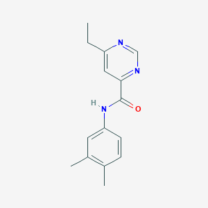 molecular formula C15H17N3O B2421210 N-(3,4-Dimethylphenyl)-6-ethylpyrimidine-4-carboxamide CAS No. 2415455-49-9