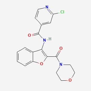 2-chloro-N-[2-(morpholine-4-carbonyl)-1-benzofuran-3-yl]pyridine-4-carboxamide
