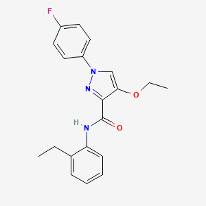 molecular formula C20H20FN3O2 B2421220 4-ethoxy-N-(2-ethylphenyl)-1-(4-fluorophenyl)-1H-pyrazole-3-carboxamide CAS No. 1170993-10-8
