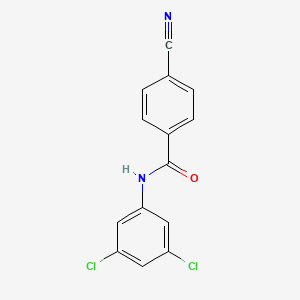 molecular formula C14H8Cl2N2O B2421226 4-cyano-N-(3,5-dichlorophenyl)benzamide CAS No. 324758-74-9