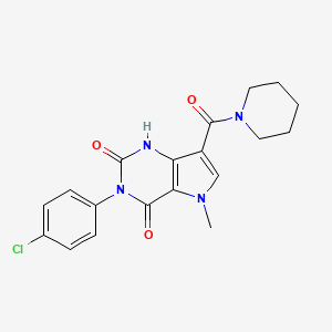 3-(4-chlorophenyl)-5-methyl-7-(piperidin-1-ylcarbonyl)-1H-pyrrolo[3,2-d]pyrimidine-2,4(3H,5H)-dione