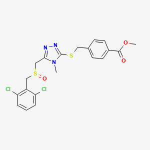 methyl 4-{[(5-{[(2,6-dichlorobenzyl)sulfinyl]methyl}-4-methyl-4H-1,2,4-triazol-3-yl)sulfanyl]methyl}benzenecarboxylate