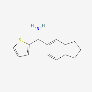 (2,3-dihydro-1H-inden-5-yl)(thiophen-2-yl)methanamine