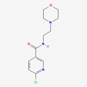 molecular formula C12H16ClN3O2 B2421255 6-Chloro-N-(2-morpholinoethyl)nicotinamide CAS No. 446269-58-5