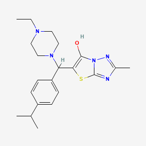 5-((4-Ethylpiperazin-1-yl)(4-isopropylphenyl)methyl)-2-methylthiazolo[3,2-b][1,2,4]triazol-6-ol