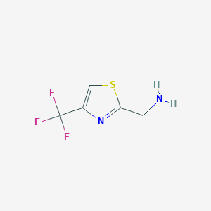 molecular formula C5H5F3N2S B2421257 [4-(Trifluoromethyl)-1,3-thiazol-2-yl]methanamine CAS No. 643725-70-6