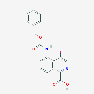 4-Fluoro-5-(phenylmethoxycarbonylamino)isoquinoline-1-carboxylic acid