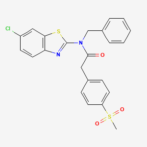 N-benzyl-N-(6-chlorobenzo[d]thiazol-2-yl)-2-(4-(methylsulfonyl)phenyl)acetamide
