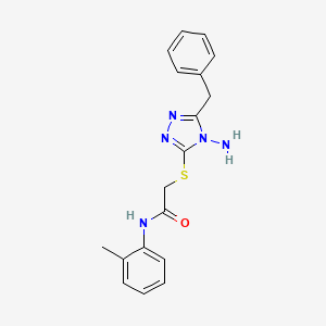 molecular formula C18H19N5OS B2421271 2-[(4-amino-5-benzyl-4H-1,2,4-triazol-3-yl)sulfanyl]-N-(2-methylphenyl)acetamide CAS No. 898607-22-2