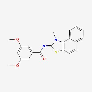3,5-dimethoxy-N-(1-methylbenzo[e][1,3]benzothiazol-2-ylidene)benzamide