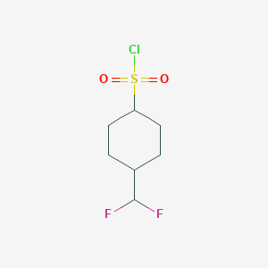 molecular formula C7H11ClF2O2S B2421275 4-(Difluoromethyl)cyclohexane-1-sulfonyl chloride CAS No. 2167365-56-0