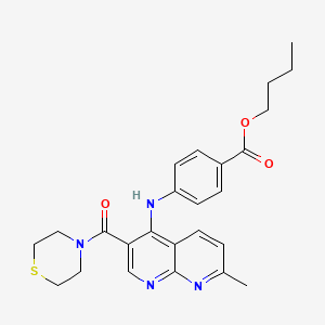 Butyl 4-((7-methyl-3-(thiomorpholine-4-carbonyl)-1,8-naphthyridin-4-yl)amino)benzoate