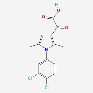 molecular formula C14H11Cl2NO3 B2421285 2-[1-(3,4-二氯苯基)-2,5-二甲基-1H-吡咯-3-基]-2-氧代乙酸 CAS No. 866152-55-8