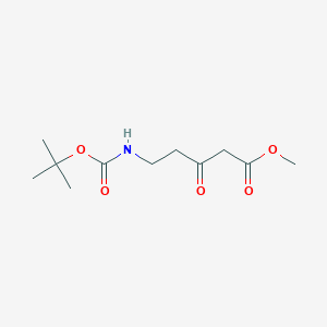 molecular formula C11H19NO5 B2421289 Methyl 5-{[(tert-butoxy)carbonyl]amino}-3-oxopentanoate CAS No. 141734-32-9