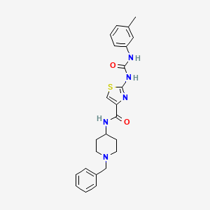 N-(1-benzylpiperidin-4-yl)-2-(3-(m-tolyl)ureido)thiazole-4-carboxamide