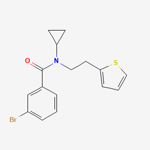 molecular formula C16H16BrNOS B2421311 3-bromo-N-cyclopropyl-N-(2-(thiophen-2-yl)ethyl)benzamide CAS No. 1396874-56-8