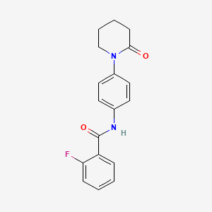 2-fluoro-N-(4-(2-oxopiperidin-1-yl)phenyl)benzamide