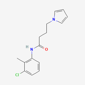molecular formula C15H17ClN2O B2421318 N-(3-chloro-2-methylphenyl)-4-(1H-pyrrol-1-yl)butanamide CAS No. 1251558-02-7