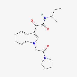 N-butan-2-yl-2-oxo-2-[1-(2-oxo-2-pyrrolidin-1-ylethyl)indol-3-yl]acetamide
