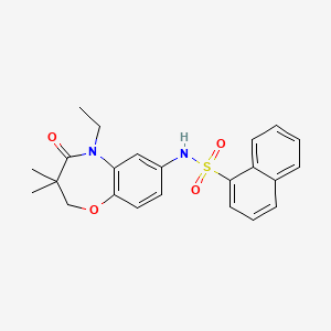 N-(5-ethyl-3,3-dimethyl-4-oxo-2,3,4,5-tetrahydrobenzo[b][1,4]oxazepin-7-yl)naphthalene-1-sulfonamide