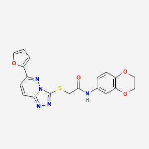 N-(2,3-dihydro-1,4-benzodioxin-6-yl)-2-[[6-(furan-2-yl)-[1,2,4]triazolo[4,3-b]pyridazin-3-yl]sulfanyl]acetamide