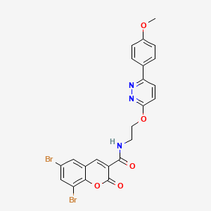 6,8-dibromo-N-(2-{[6-(4-methoxyphenyl)pyridazin-3-yl]oxy}ethyl)-2-oxo-2H-chromene-3-carboxamide