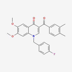 3-(3,4-dimethylbenzoyl)-1-(4-fluorobenzyl)-6,7-dimethoxyquinolin-4(1H)-one