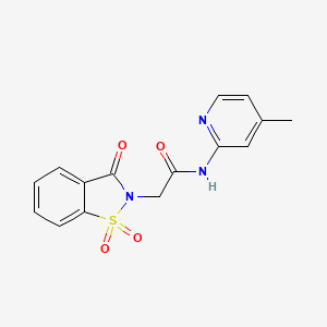 2-(1,1-dioxido-3-oxobenzo[d]isothiazol-2(3H)-yl)-N-(4-methylpyridin-2-yl)acetamide