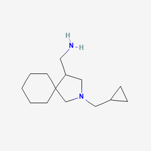 molecular formula C14H26N2 B2421345 [2-(Cyclopropylmethyl)-2-azaspiro[4.5]dec-4-yl]methanamine CAS No. 2096140-89-3