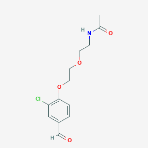 molecular formula C13H16ClNO4 B2421346 N-{2-[2-(2-chloro-4-formylphenoxy)ethoxy]ethyl}acetamide CAS No. 2094512-93-1