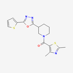 (2,4-Dimethylthiazol-5-yl)(3-(5-(thiophen-2-yl)-1,3,4-oxadiazol-2-yl)piperidin-1-yl)methanone