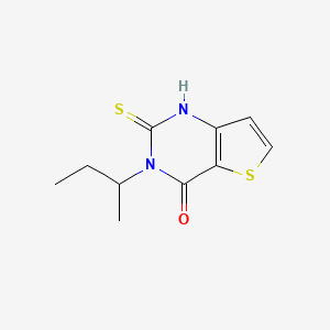 molecular formula C10H12N2OS2 B2421359 3-butan-2-yl-2-sulfanylidene-1H-thieno[3,2-d]pyrimidin-4-one CAS No. 440328-70-1