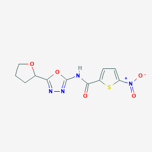 5-nitro-N-(5-(tetrahydrofuran-2-yl)-1,3,4-oxadiazol-2-yl)thiophene-2-carboxamide