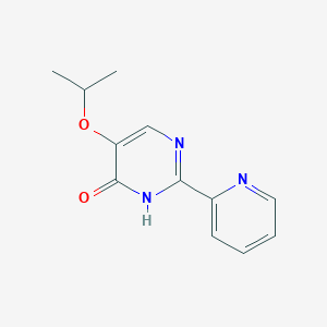 molecular formula C12H13N3O2 B2421361 5-Isopropoxy-2-pyridin-2-yl-3H-pyrimidin-4-one CAS No. 1269626-42-7