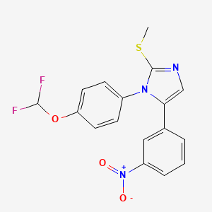 1-(4-(difluoromethoxy)phenyl)-2-(methylthio)-5-(3-nitrophenyl)-1H-imidazole