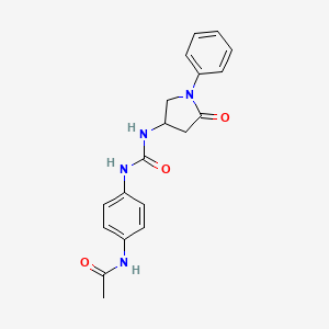 N-(4-(3-(5-oxo-1-phenylpyrrolidin-3-yl)ureido)phenyl)acetamide