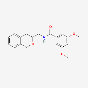 molecular formula C19H21NO4 B2421384 N-(isochroman-3-ylmethyl)-3,5-dimethoxybenzamide CAS No. 2034280-94-7