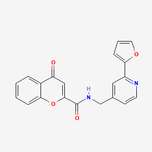 N-((2-(furan-2-yl)pyridin-4-yl)methyl)-4-oxo-4H-chromene-2-carboxamide