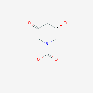 molecular formula C11H19NO4 B2421390 叔丁基（3S）-3-甲氧基-5-氧代哌啶-1-羧酸酯 CAS No. 2503155-50-6