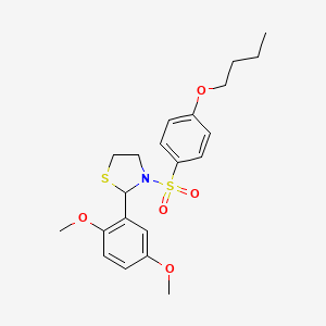3-(4-Butoxyphenyl)sulfonyl-2-(2,5-dimethoxyphenyl)-1,3-thiazolidine