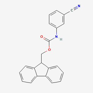 molecular formula C22H16N2O2 B2421394 3-(Fmoc-氨基)苯甲腈 CAS No. 1375084-45-9