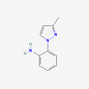 molecular formula C10H11N3 B2421398 2-(3-Methyl-1H-pyrazol-1-YL)aniline CAS No. 1006467-16-8; 1365988-08-4
