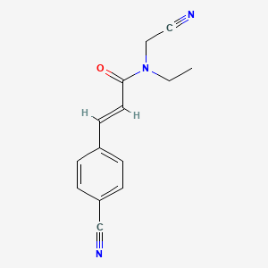 molecular formula C14H13N3O B2421401 (E)-N-(氰甲基)-3-(4-氰苯基)-N-乙基丙-2-烯酰胺 CAS No. 1223877-69-7