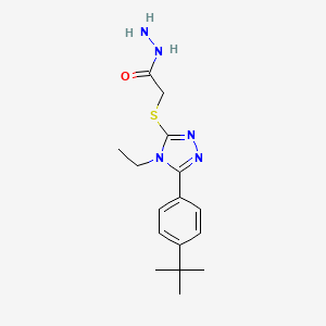 2-{[5-(4-tert-butylphenyl)-4-ethyl-4H-1,2,4-triazol-3-yl]sulfanyl}acetohydrazide